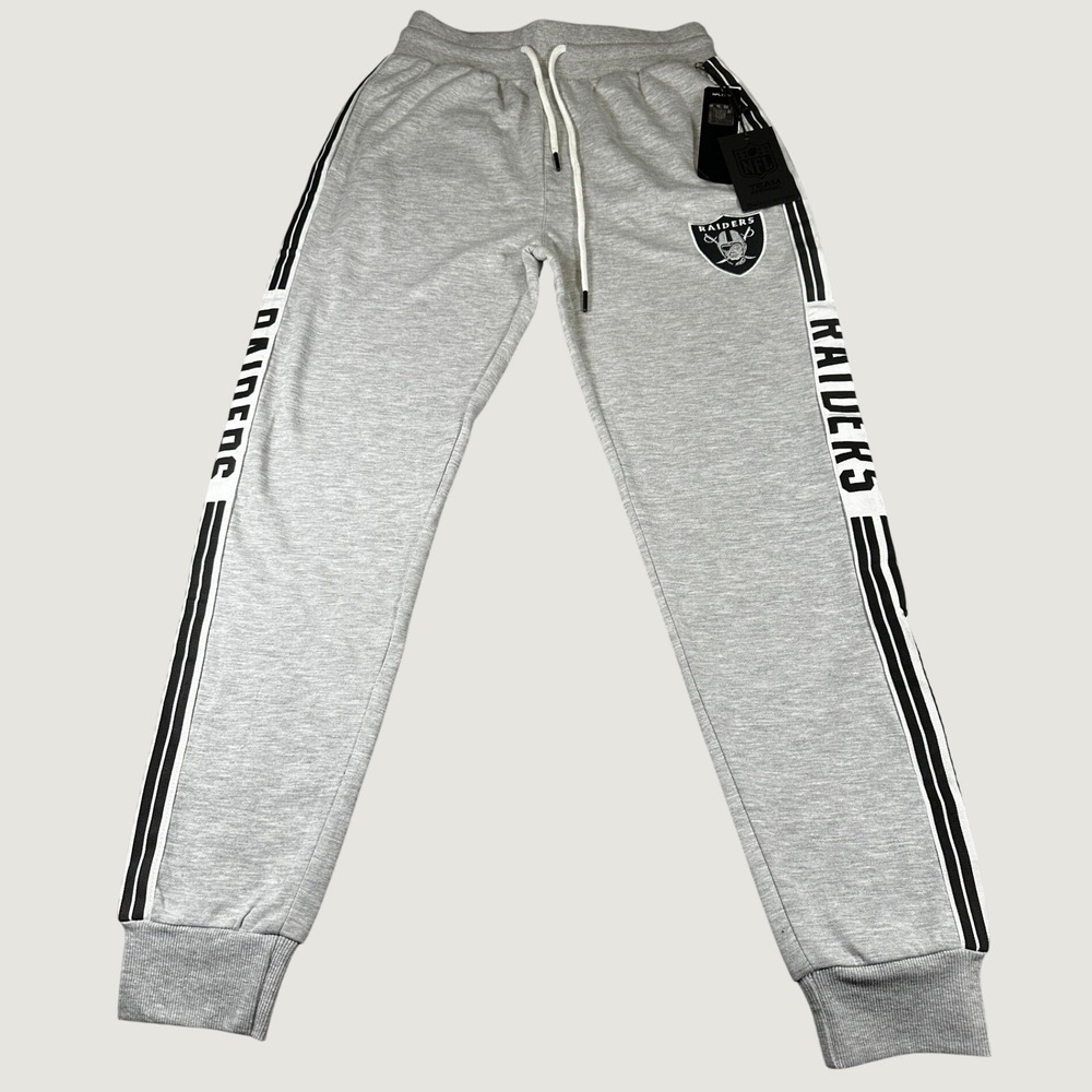 NFL Team Apparel Las Vegas Raiders Jogger Sweatpants Men's Small Gray NWT